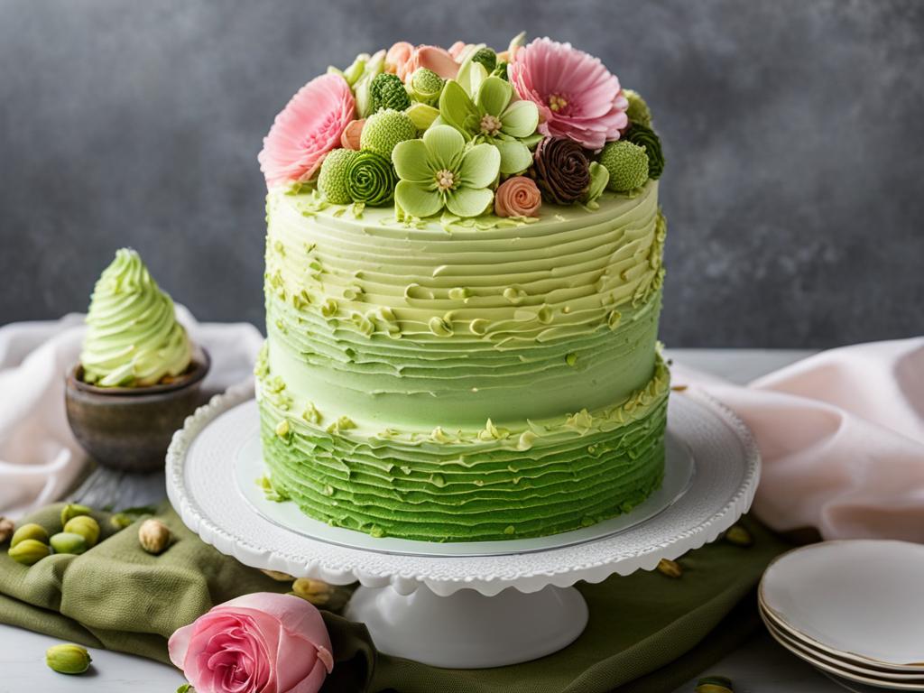 Kreative Anwendungen der Pistazien Buttercreme in der Tortendekoration