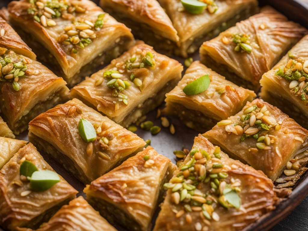 perfekte Baklava Pistazien