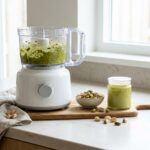 Pistaziencreme aus dem Thermomix: Schritt für Schritt Küchenmaschine mit frisch gemixter Pistaziencreme